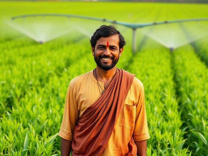 Happy Indian farmer