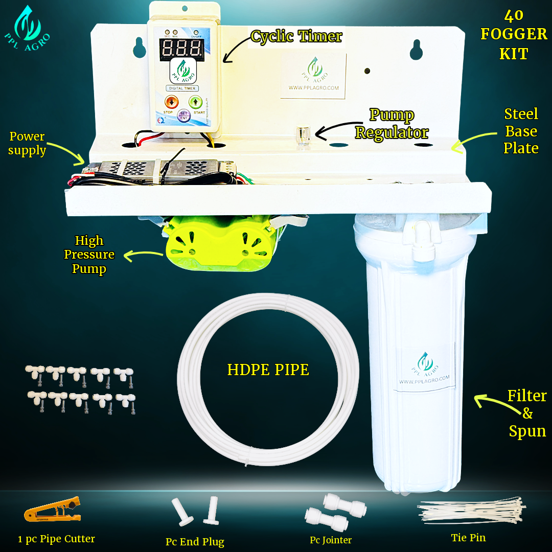 40 Fogger Kitt With Timer & Regulator ( Area 1000 sq ft / 70 mtr )
