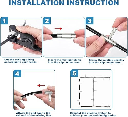 210 Ft Line | 30 Nozzle Power – 2100 sq ft High Pressure Ultra Cooling Misting Solution thumbnail