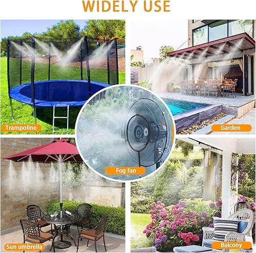 150 Ft Line | 20 Nozzle Power – 2000 sq ft High Pressure Ultra Cooling Misting Solution thumbnail